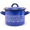 Smaltovaný hrniec Čičmany, s pokrievkou, 10 l