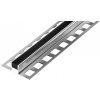 DL7/4 dilatačná lišta s 1/2 výplňou ACARA, nerez V2A+PU čierna, 11 mm, 2,5 m