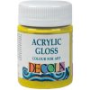 Lesklá akrylová farba Decola 56 ml / cintrónová (akrylová farba Decola St. Petersburg)