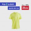 Kiprun Pánske priedušné bežecké tričko Run 500 Dry citrónovo žlté žlté