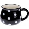 Dots Keramický hrnček s čierna 75 ml