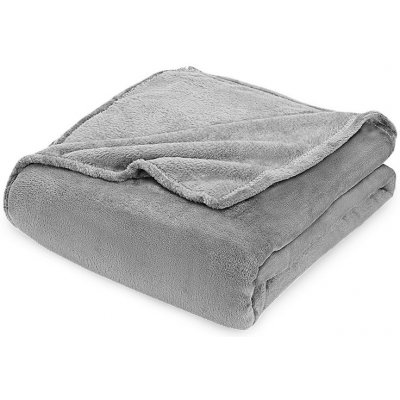 TolleTour fleece deka nadýchaná super mäkká sivá 200x240