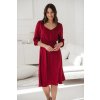 Tehotenské šaty na dojčenie, 3/4 rukáv, Lovely Midi Dress Red