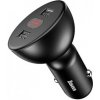 Adaptér do auta Baseus 360° Dual Digital display, 2x USB černý (CCALL-YT01)