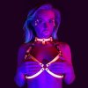 Taboom Glow in the Dark Open Cup Bra Harness L/XL