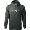 EKG Badminton košík - Mikina pánska Cape s kapucňou - S ( Tmavá bridlica (sivá so zeleným nádychom) )