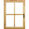 TREND Drevené okno O1, L, 90 × 120 cm, dvojsklo, ľavé, borovica