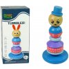 mamido Drevená vzdelávacia pyramída Panda Balancing Tower