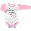 Baby Nellys Body dlhý rukáv s vtipným textom Trenérka celé rodiny