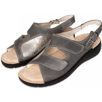 Vlnka dámske kožené sandále na hallux Soňa sivá