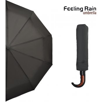 Feeling Rain ART457 Pánsky skladací dáždnik plnoautomatický čierny