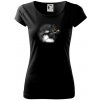 Vlak na koľajisku - Dámske tričko Pure - M ( Čierna )