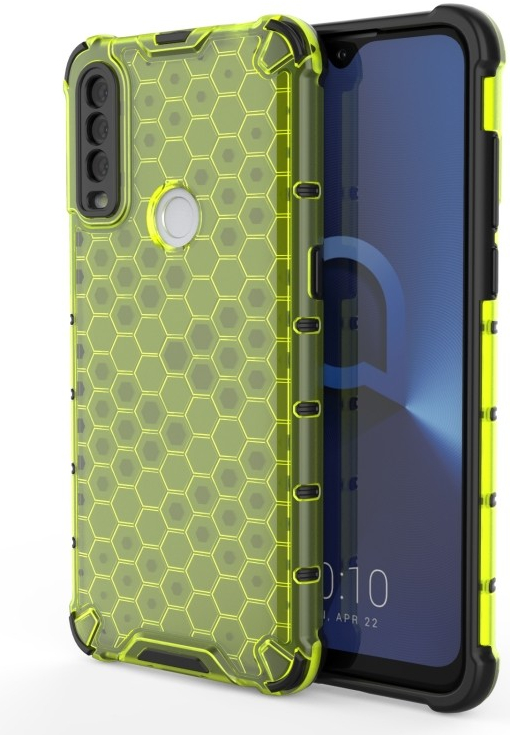 PROTEMIO 55296 HONEYCOMB Ochranný kryt Alcatel 1S 2020 / 3L 2020 zelený