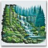 Vymalujsisam.sk Maľovanie podľa čísiel - Vodopád v prírode 3 Veľkosť: 50x50cm, Rám: Bez rámu, iba zrolované plátno