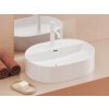 Okrúhla umývadlová doska Ravak Ceramic Slim 40 cm biela