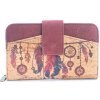 Dámska korková peňaženka - Vínová s lapačom snov