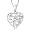 SOFIA strieborný prívesok srdce s ornamentmi AEAP4438/R