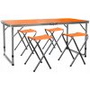 Skladací kempingový stôl Aga hliníkový červený 60x120x70 cm