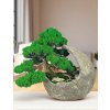Bezúdržbový bonsai v betonovom kvetináči, machová interiérová dekorácia