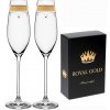 Rona Celebration Royal Gold poháre na šampanské s kryštálmi Swarovski 210 ml / 2 ks