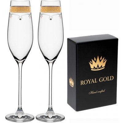 Rona Celebration Royal Gold poháre na šampanské s kryštálmi Swarovski 2 x  210 ml od 30,57 € - Heureka.sk