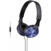 Sony MDR-ZX310AP slúchadlá On Ear káblové, MDRZX310APL.CE7, modrá; MDRZX310APL.CE7