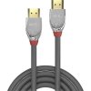 LINDY HDMI prepojovací kábel Zástrčka HDMI-A, Zástrčka HDMI-A 2.00 m sivá 37872 4K UHD HDMI kábel; 37872