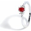 Blink-Blink Elegantný diamantový prsteň s prírodným Rubínom 2220BRuG