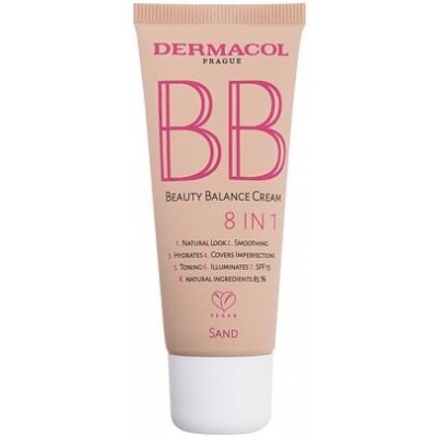 Dermacol BB Beauty Balance Cream 8 IN 1 SPF15 ochranný a zkrášlující bb krém 4 Sand 30 ml