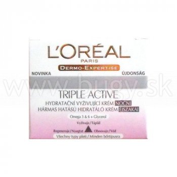 L'Oréal Triple Active nočný krém všechny typy pleti 50 ml