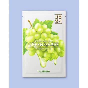 The Saem Natural Green Grape Mask Sheet Prírodná textílna maska zo zeleného hrozna 21 ml