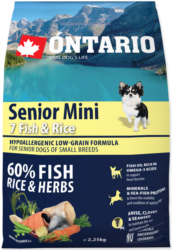 Ontario Senior Mini 7 Fish and Rice 2,25 kg