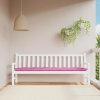 Poduška na zahradní lavici růžová 200 x 50 x 7 cm textil Růžová 361657