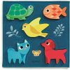 Djeco vkladacie drevené puzzle Zvieratká