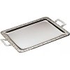 Servírovacia tácka s dekorom APS obdĺžnik 42x31cm nerez