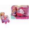 Simba Evi Love Evička doll walk s kočárkem v šatech