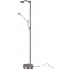 TRIO 424210307 BARRIE stojacia lampa dotyková LED D300mm 32W/4000lm, 6W/600lm 2700-3350-4000K matný nikel, stmievateľné