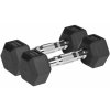 HEX 2x3kg pogumované liatinové činky , REBEL ACTIVE