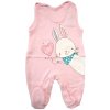 Bavlnené dupačky svetlo ružové Zajačik