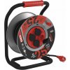 EMOS SK s.r.o. Vonkajší predlžovací kábel na bubne 25 m / 4 zás. / čierny / guma-neoprén / 230V / 1,5 mm2