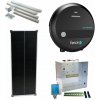 Premium sada solárného ohradníka - Kompletná prenosná schránka + 4 J zdroj, 100 W panel