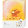 DOVE darčeková kazeta Pamper (Dove sprchový gél Restoring care 250ml + telové mlieko Nourishing care 250ml + krém na ruky Restoring care 75ml)