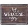 Béžová vstupná rohož FLOMA Welcome - dĺžka 45 cm, šírka 65 cm, výška 1 cm