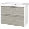 Dreja Skrinka pod umývadlo BONO SZZ2 80 (umývadlo Harmonia) - N01 Biela lesk / Úchytka T34 - nerez / D05 Oregon