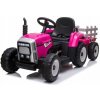Detský elektrický traktor Baby Mix / ružový