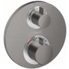 Hansgrohe Ecostat S - Termostatická batéria pod omietku na 2 spotrebiče, kefovaný čierny chróm - 15758340