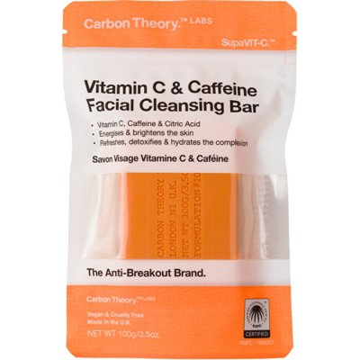 Carbon Theory Vitamín C & Caffeine Facial Cleansing Bar - Čistiace pleťové mydlo 100 g