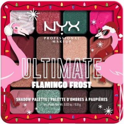 NYX Professional Makeup Fa La La L.A. Land Ultimate Flamingo Frost vianočná paletka očných tieňov 12.8 g paletka farieb