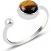 Olivie Stieborný prsteň TIGRIE OKO - nastaviteľná veľkosť 4055 Ag 925; 2,5 g.