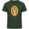 Akciové Gildan Soft-Style Tričko - I love - psia ilustrácia - Forest Green - XXL - Pánske